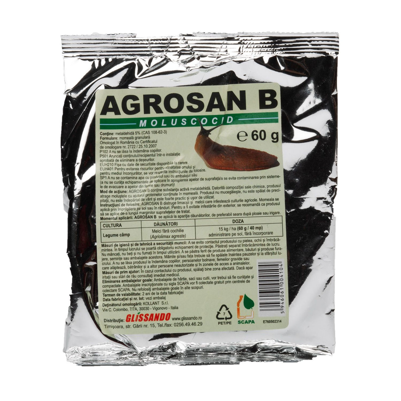 Moluscocid Agrosan B (60g, 150g, 500g, 1kg)