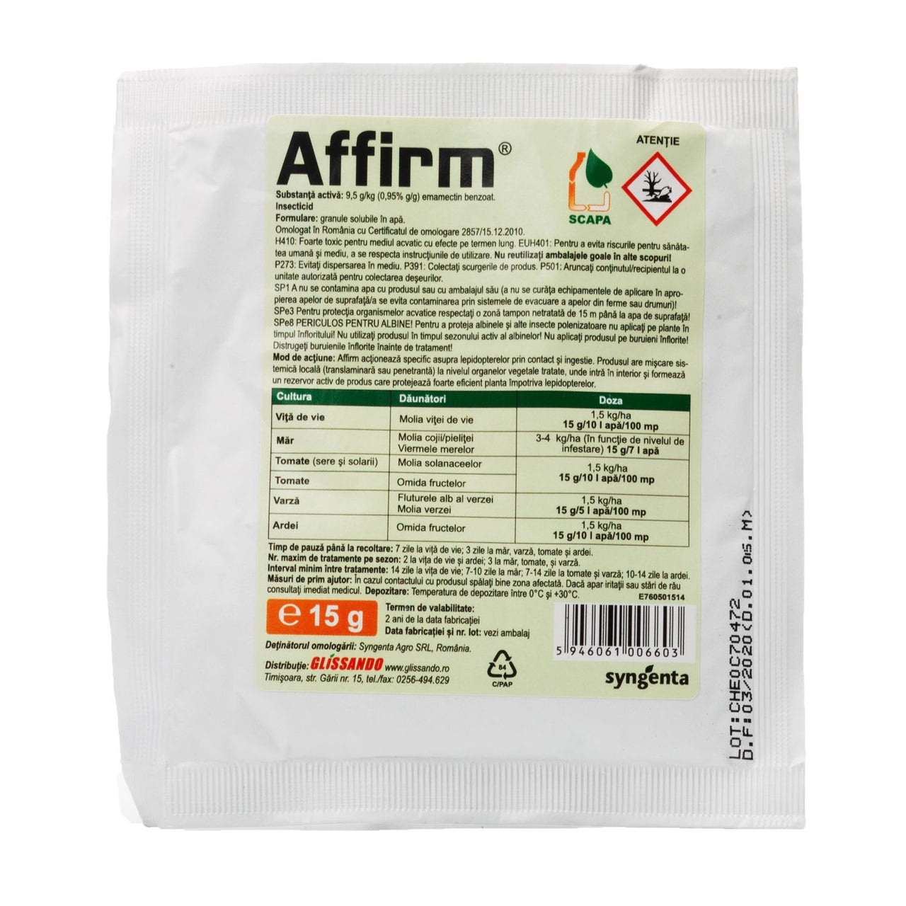 Insecticid Affirm (15g, 100g)